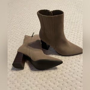 Waterproof suede booties